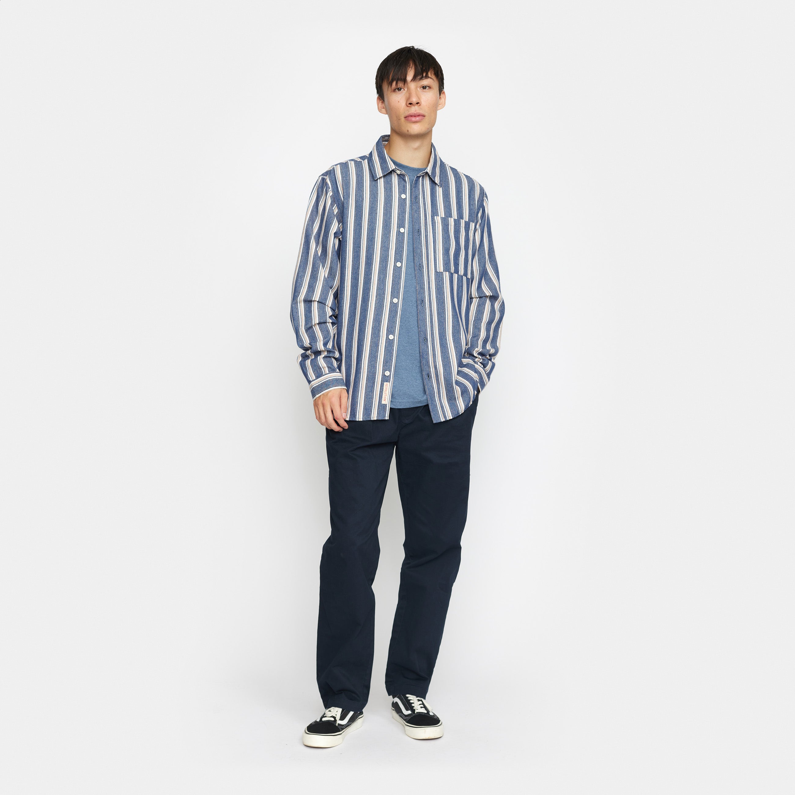 Revolution Loose Shirt Long-sleeve Shirts Navy