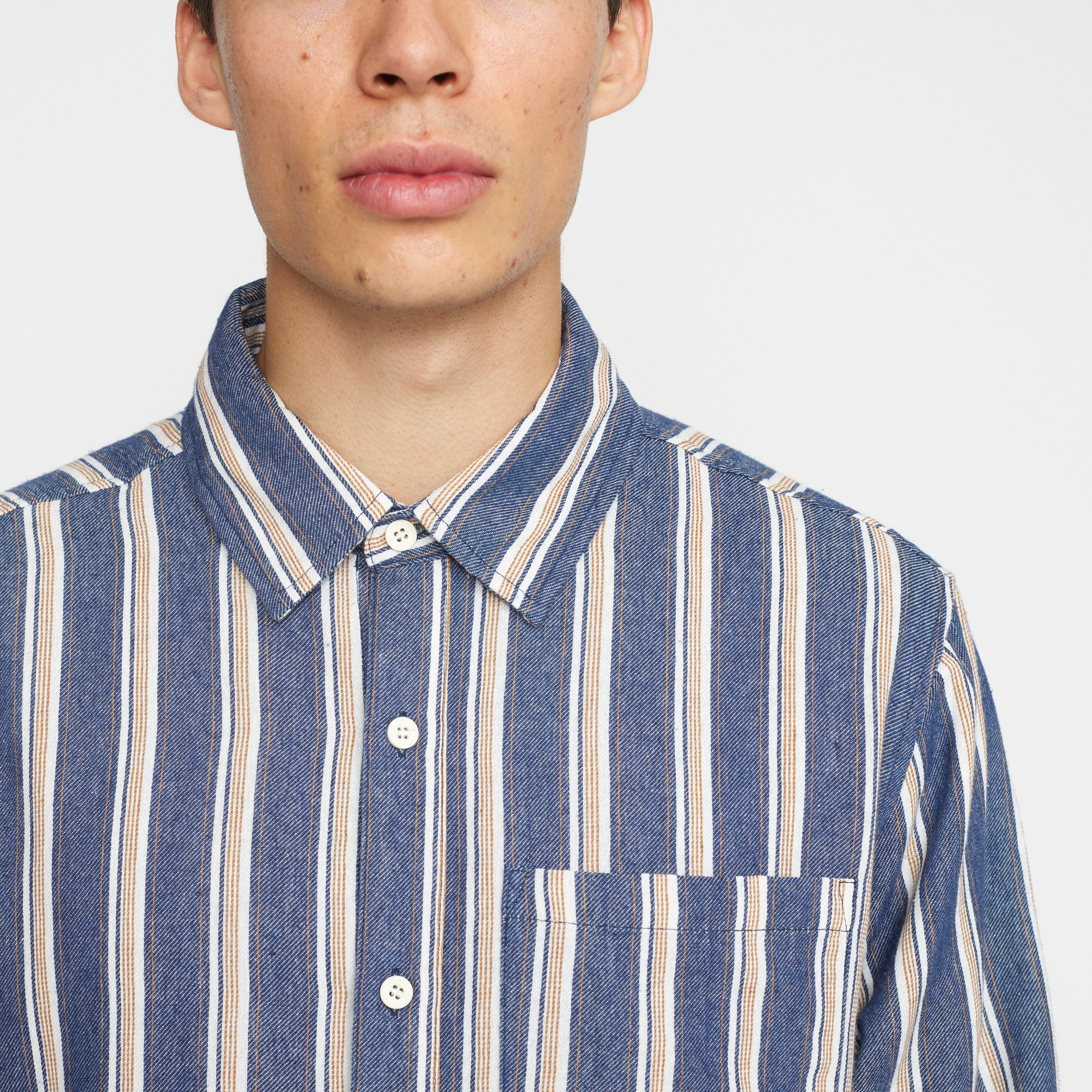 Revolution Loose Shirt Long-sleeve Shirts Navy