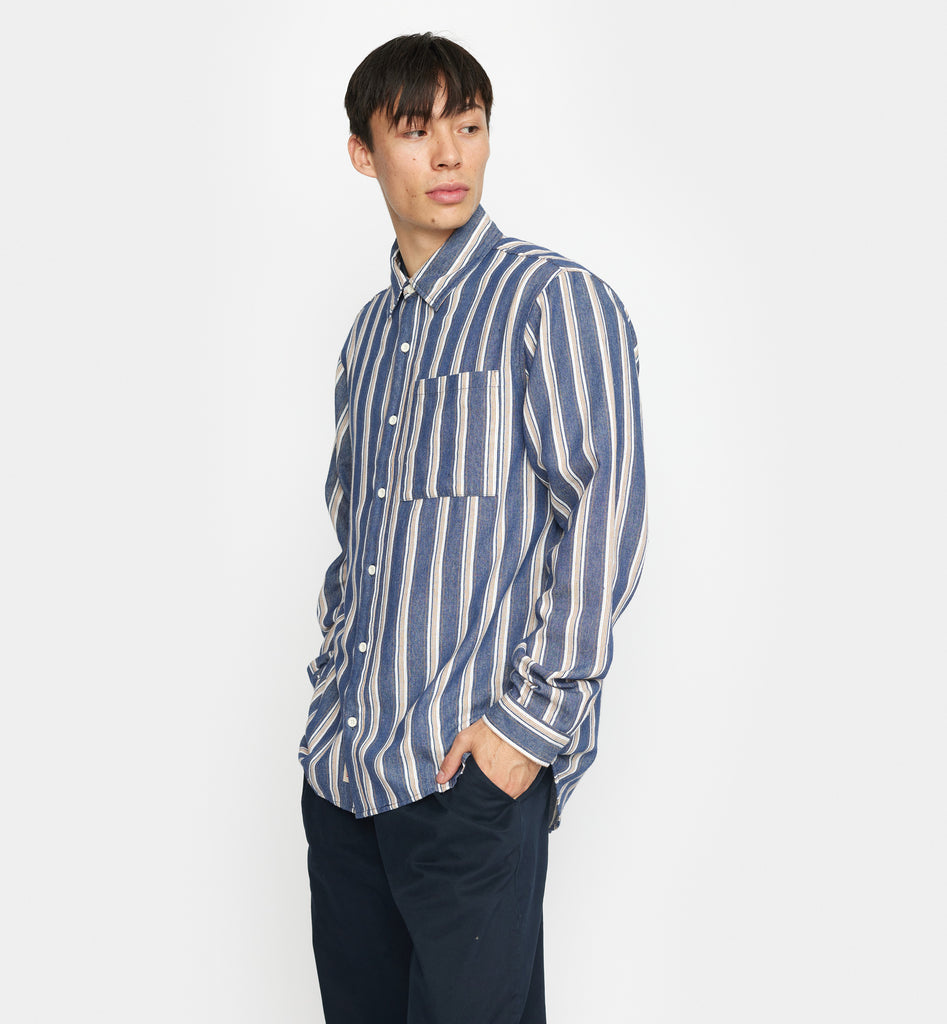 Revolution Loose Shirt Long-sleeve Shirts Navy