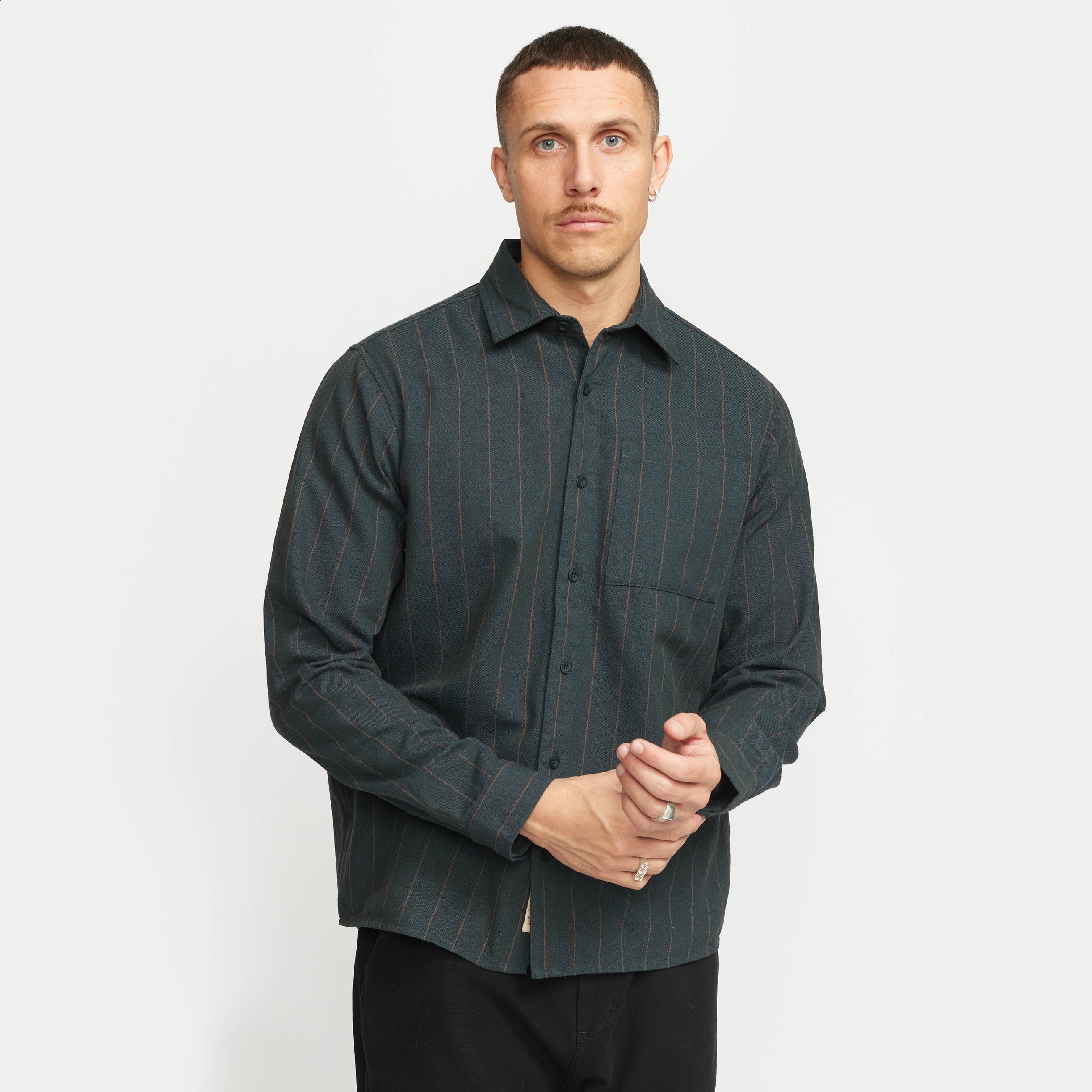 Revolution Loose Shirt Long-sleeve Shirts Navy