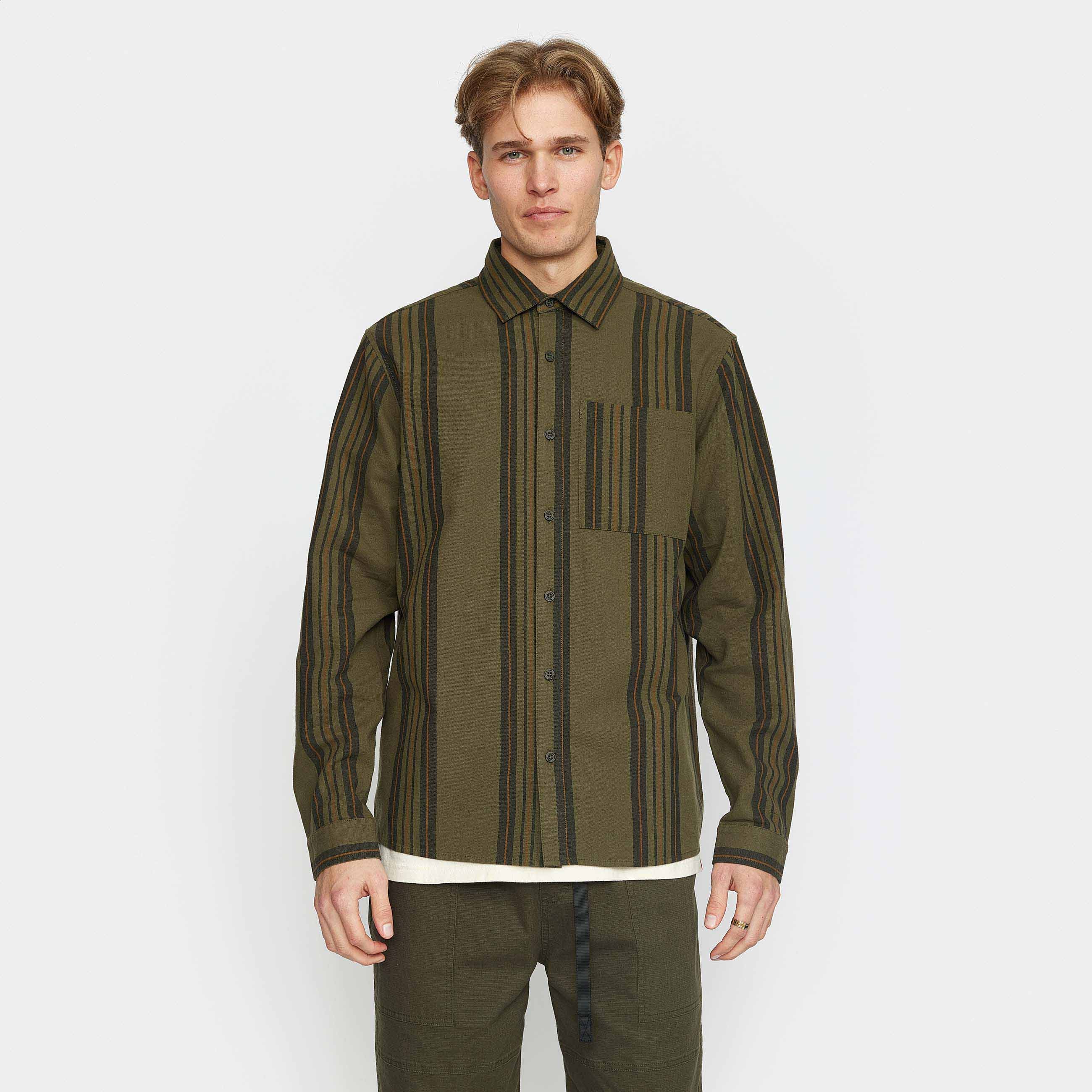 Revolution Loose Shirt Long-sleeve Shirts Army