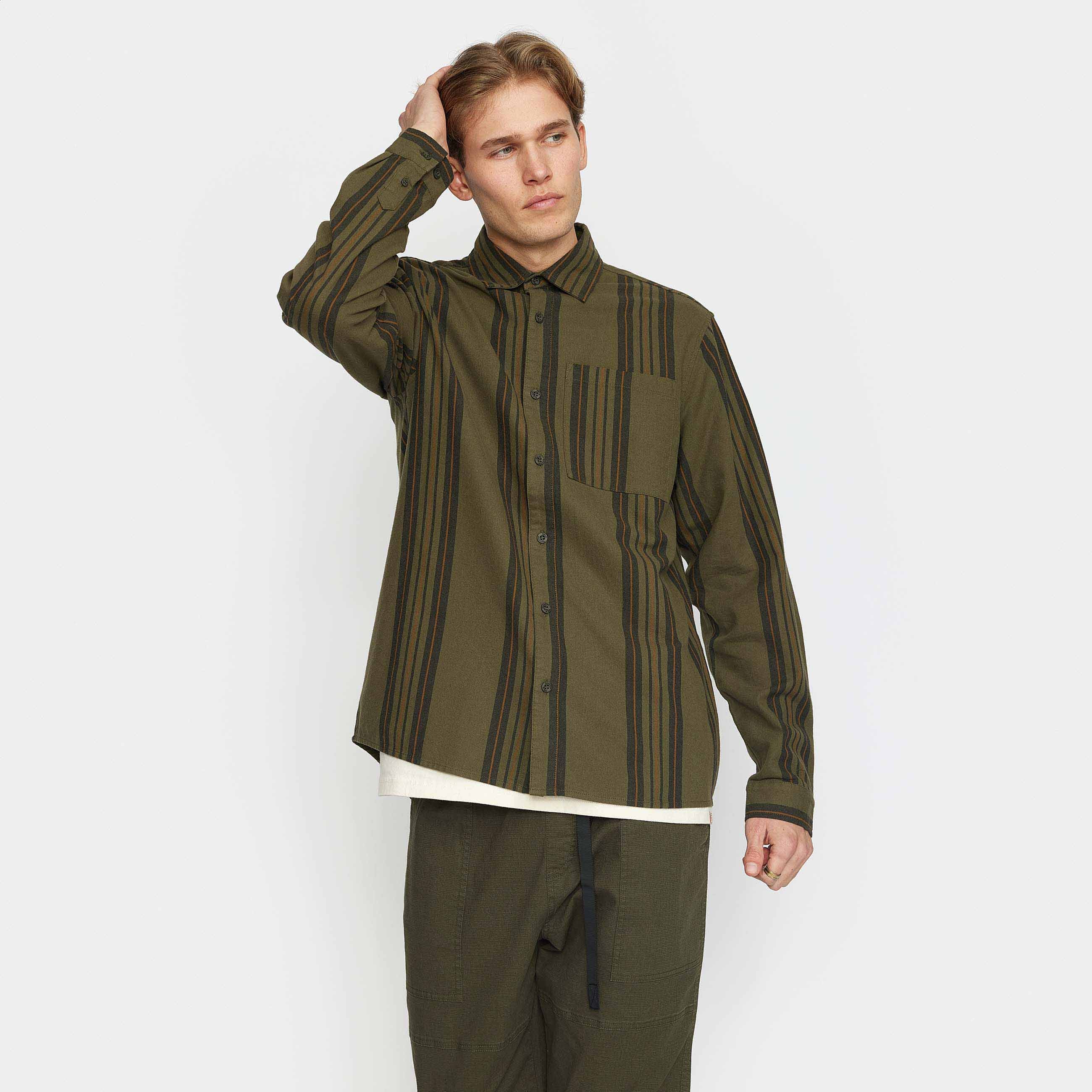 Revolution Loose Shirt Long-sleeve Shirts Army