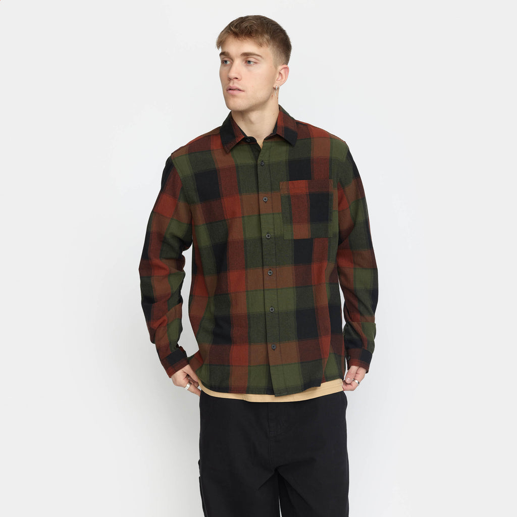 Revolution Loose Shirt Long-sleeve Shirts Darkred