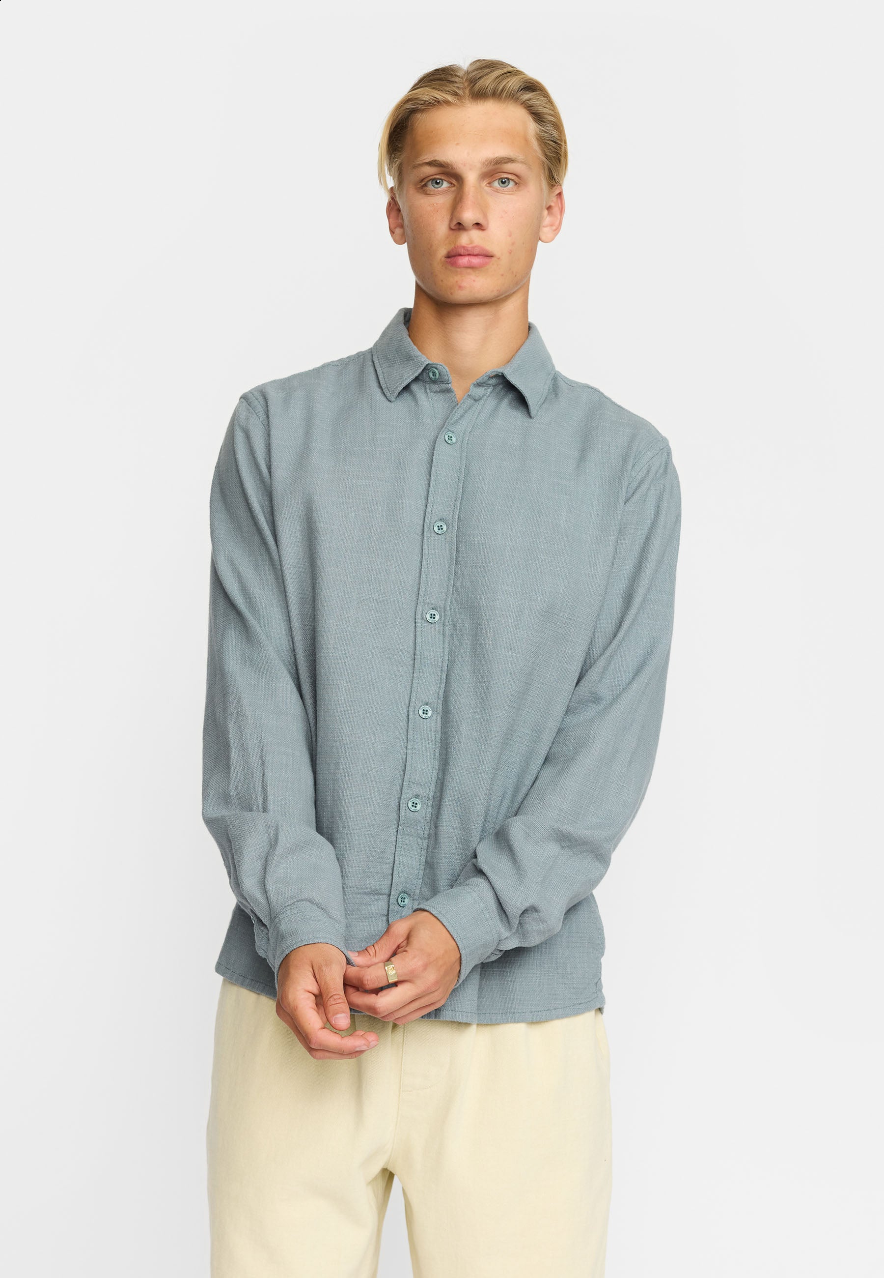 Revolution Loose Shirt Long-sleeve Shirts Blue