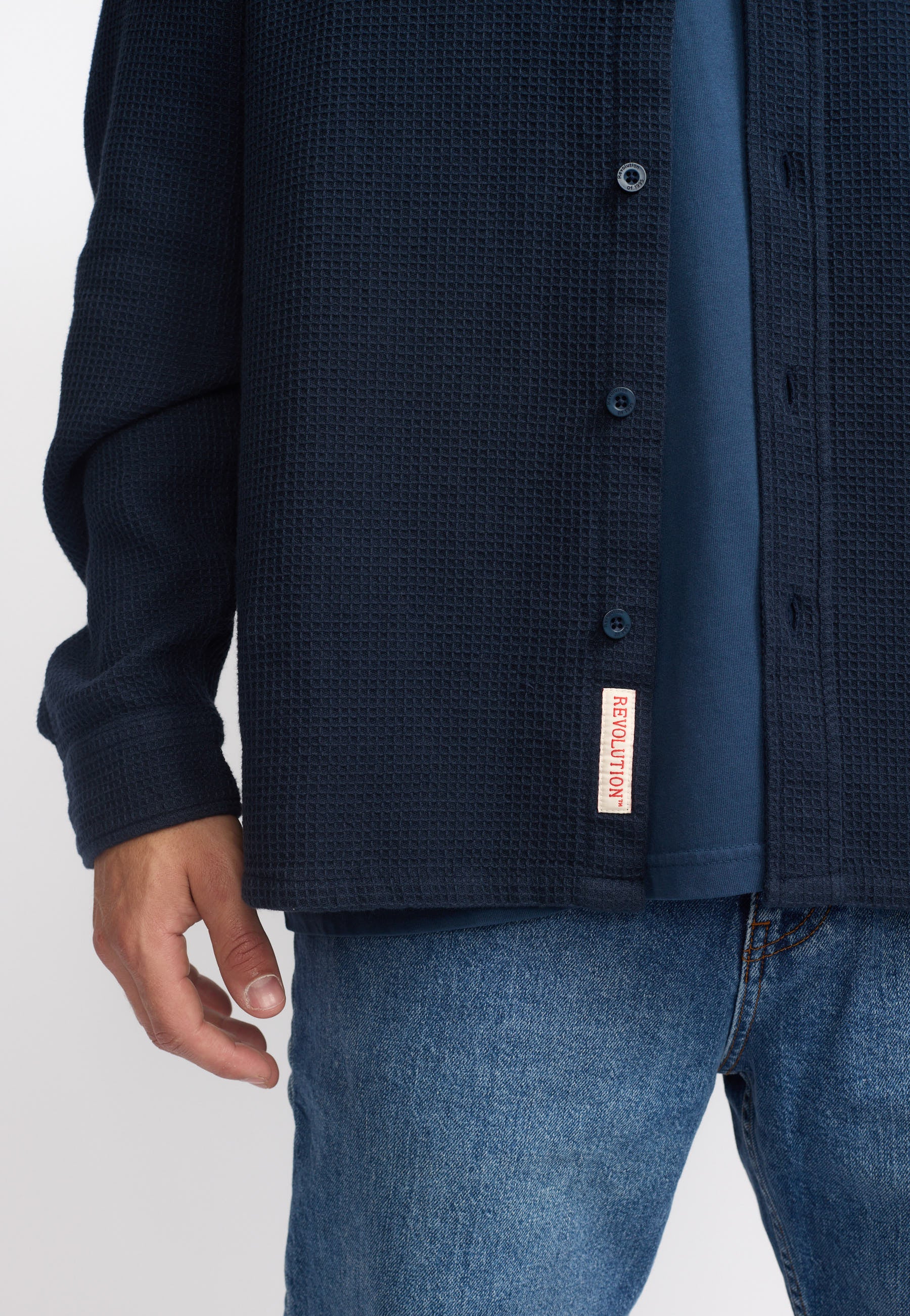 Revolution Loose Shirt Long-sleeve Shirts Navy