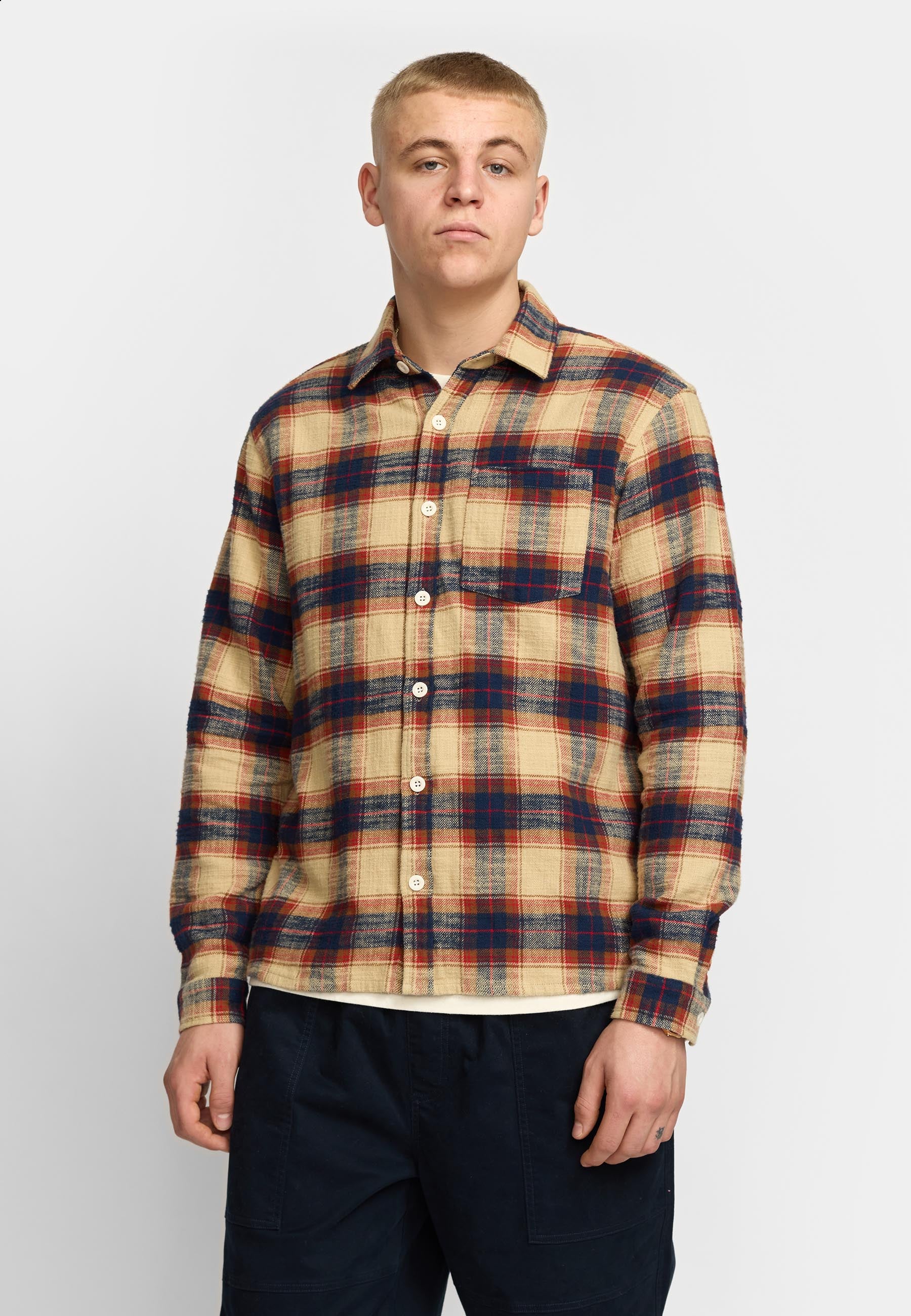 Revolution Loose Shirt Long-sleeve Shirts Navy