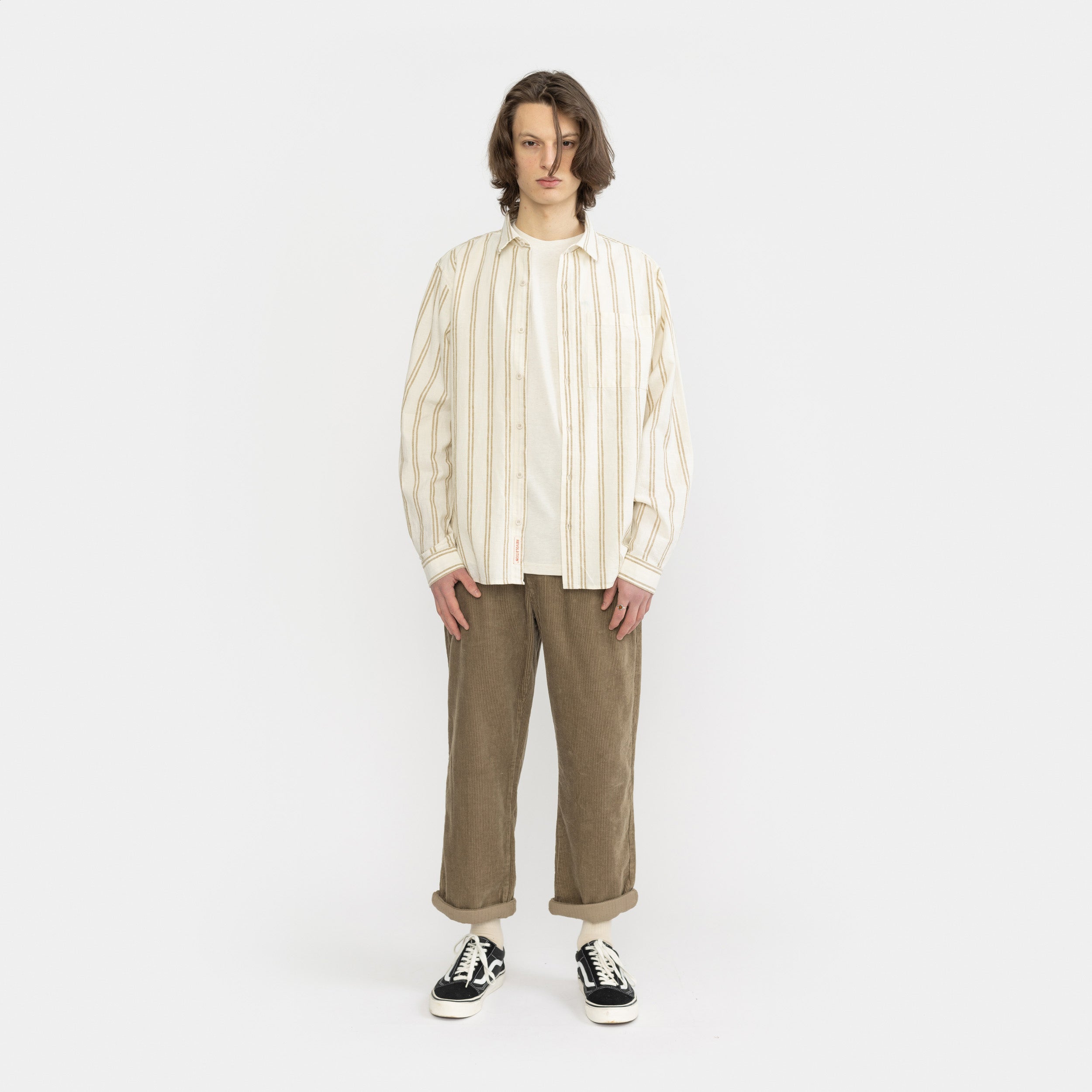 Revolution Loose Shirt Long-sleeve Shirts Khaki