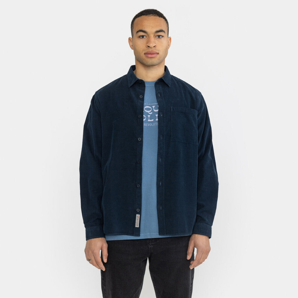 Revolution Loose Shirt Long-sleeve Shirts Navy