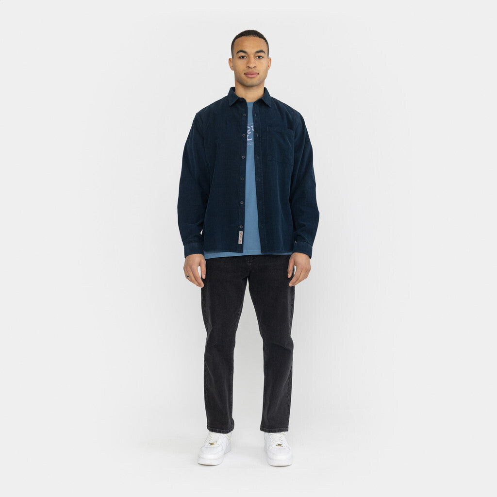 Revolution Loose Shirt Long-sleeve Shirts Navy