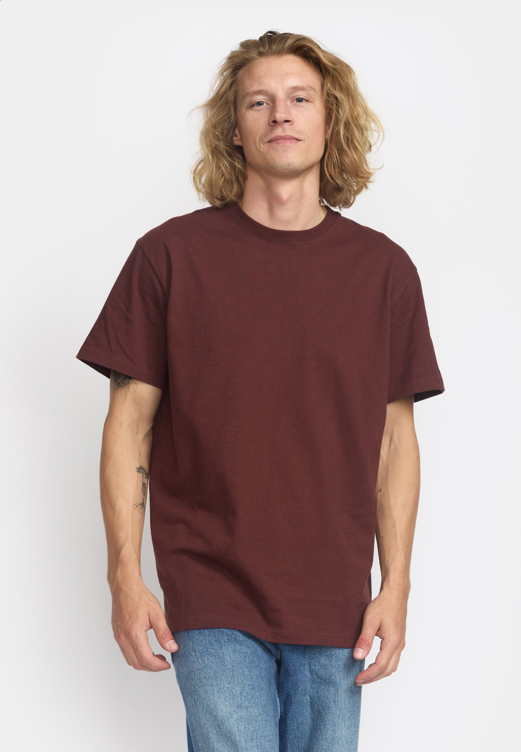 Revolution Loose T-shirt T-Shirts Burgundy