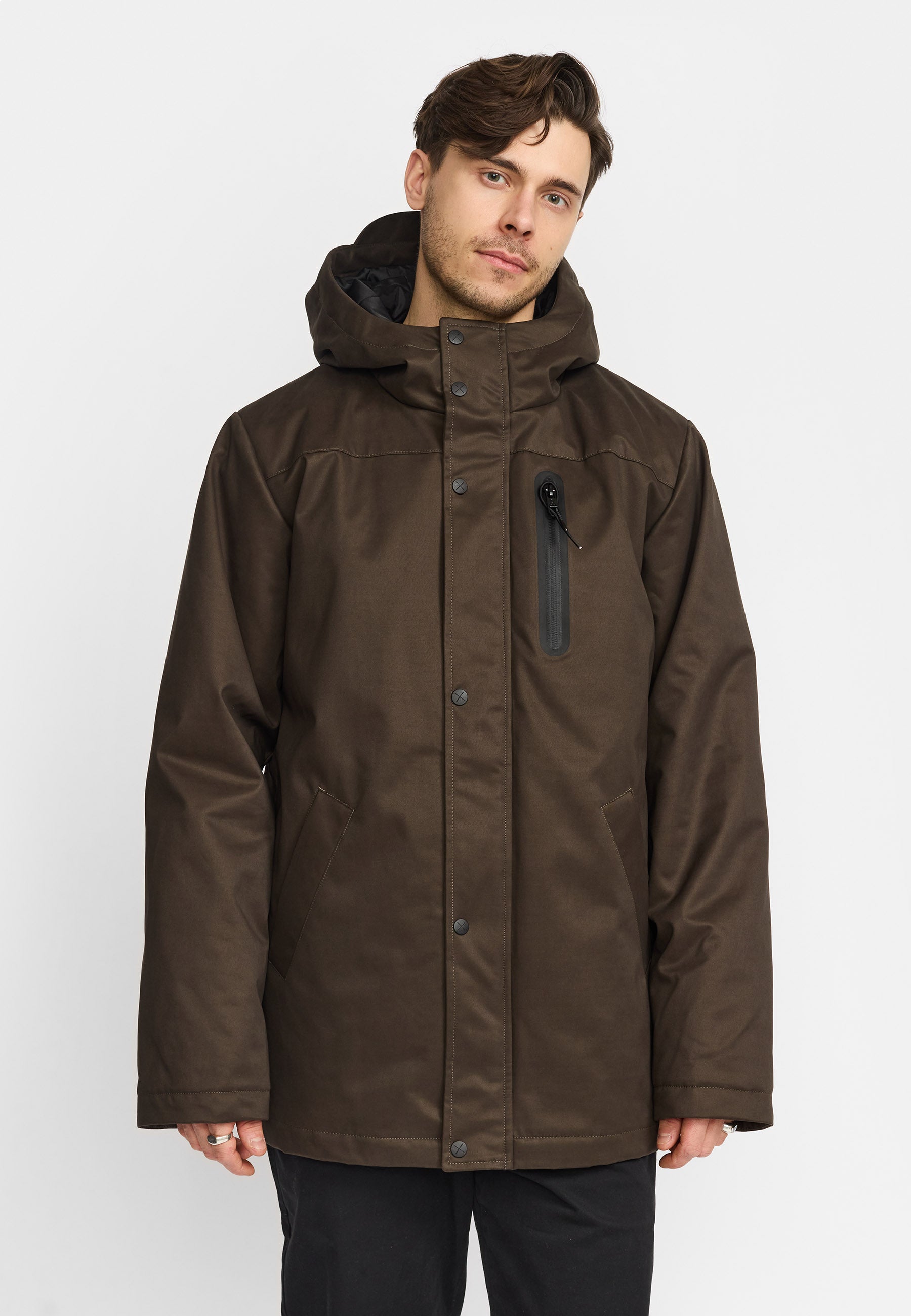 Revolution Outdoor Parka Winter Outerwear Darkbrown