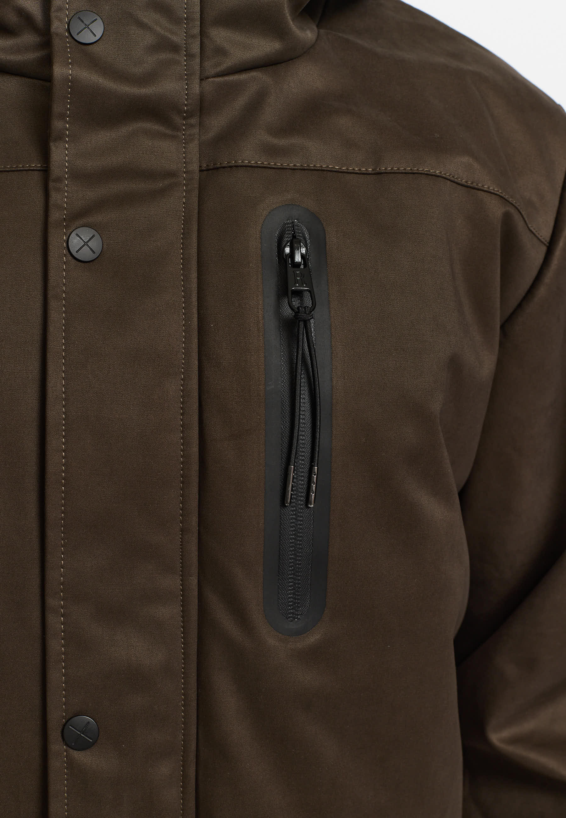 Revolution Outdoor Parka Winter Outerwear Darkbrown