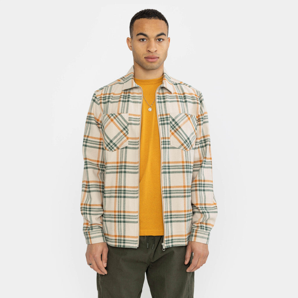 Revolution Overshirt Zip Overshirts Dustgreen