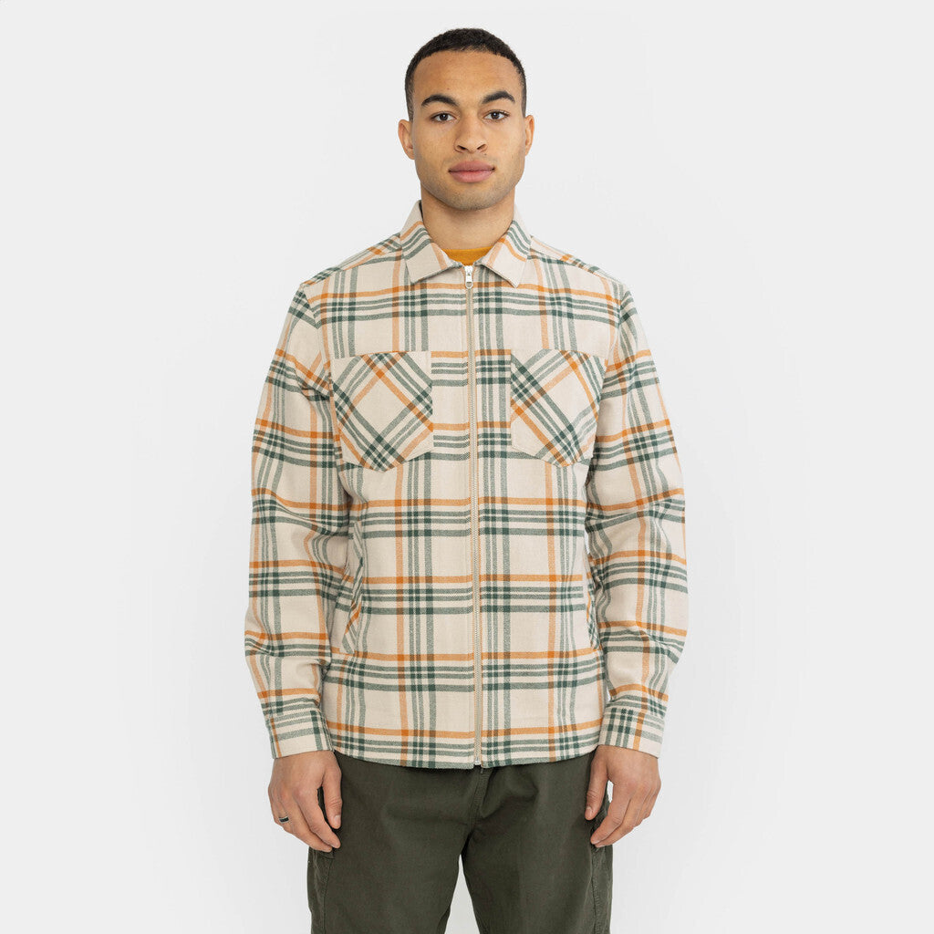 Revolution Overshirt Zip Overshirts Dustgreen