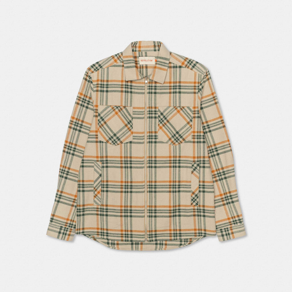 Revolution Overshirt Zip Overshirts Dustgreen