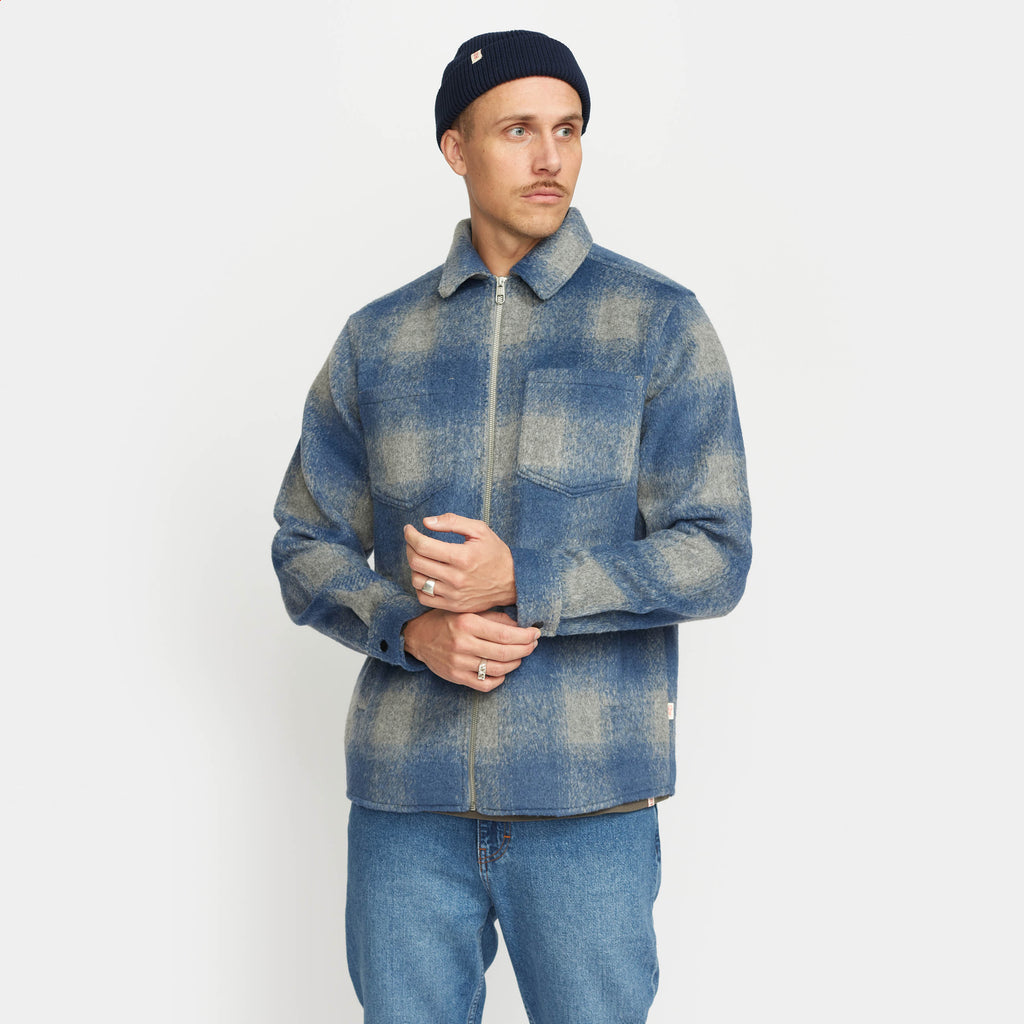 Revolution Overshirt w. Zipper Overshirts Blue