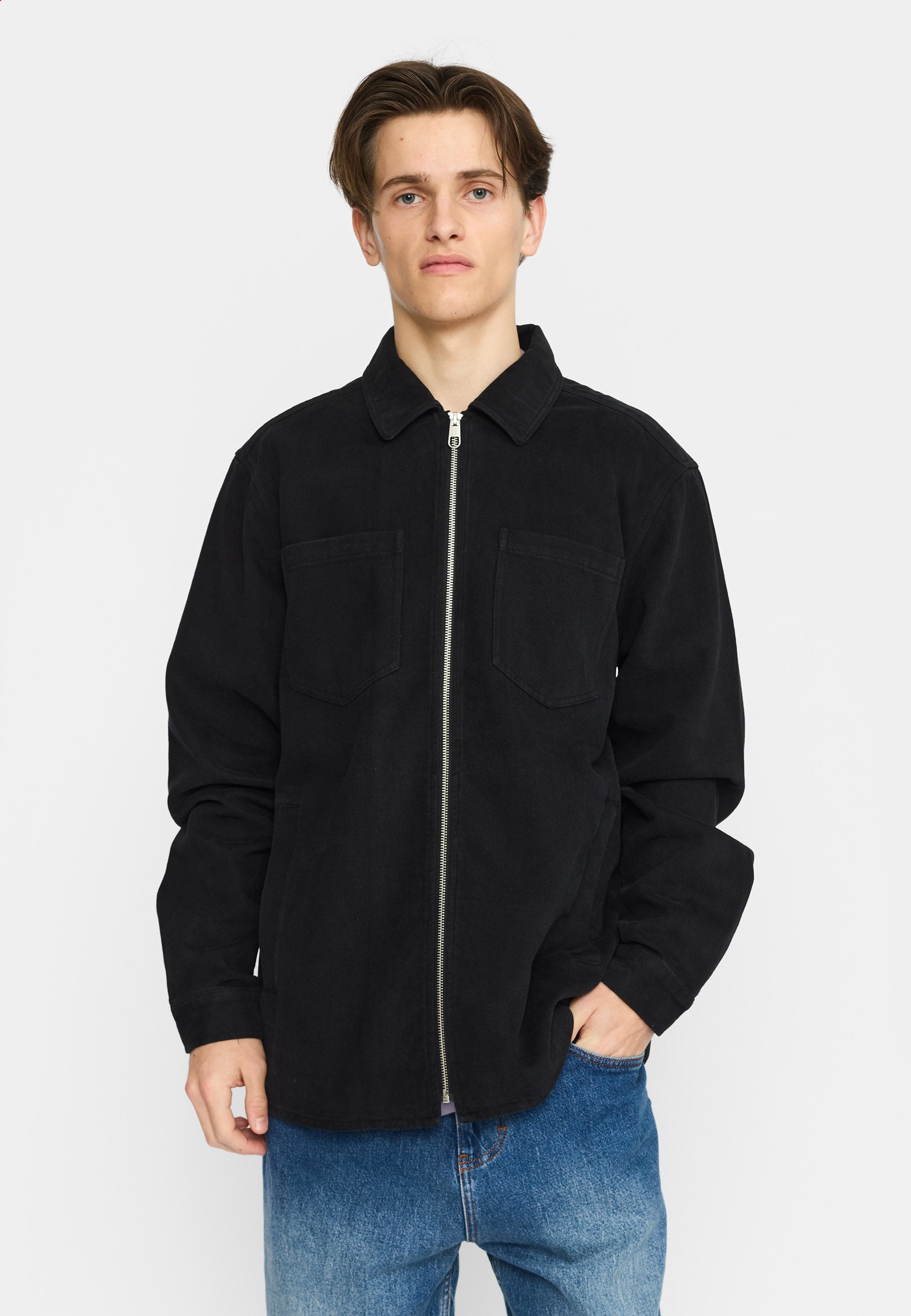 Revolution Overshirt w. Zipper Overshirts Black