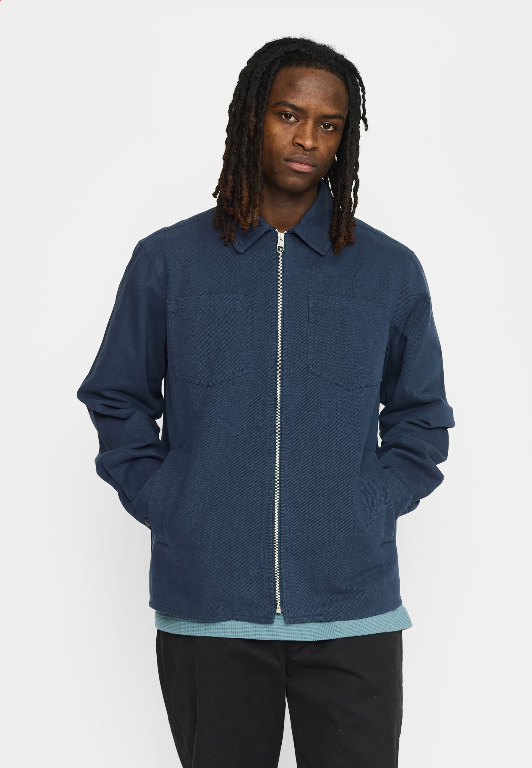 Revolution Overshirt w. Zipper Overshirts Darknavy