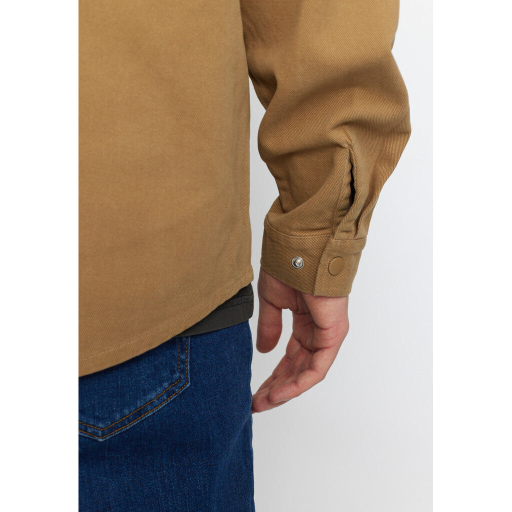 Revolution Overshirt w. Zipper Overshirts Lightbrown