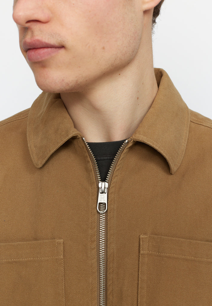 Revolution Overshirt w. Zipper Overshirts Lightbrown