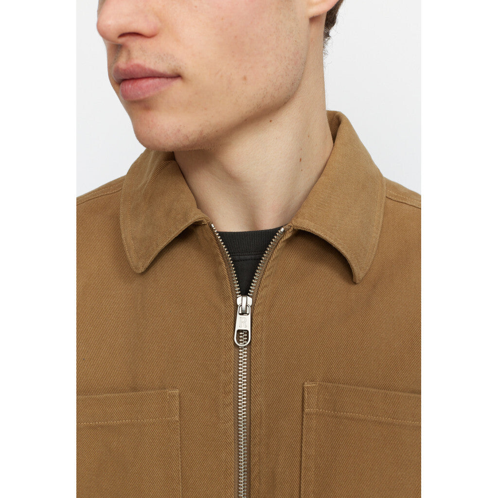 Revolution Overshirt w. Zipper Overshirts Lightbrown