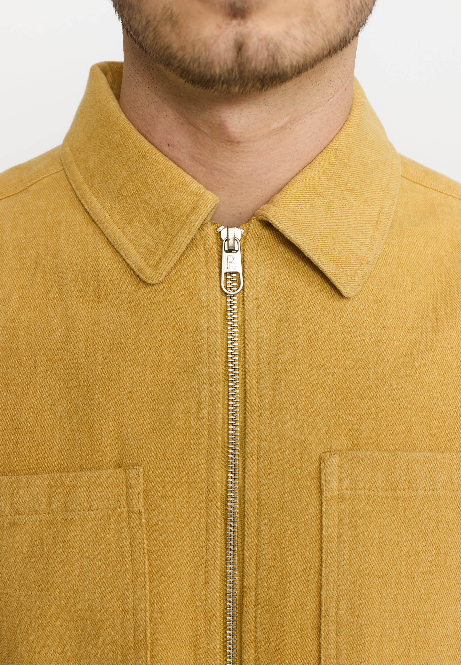 Revolution Overshirt w. Zipper Overshirts Yellow