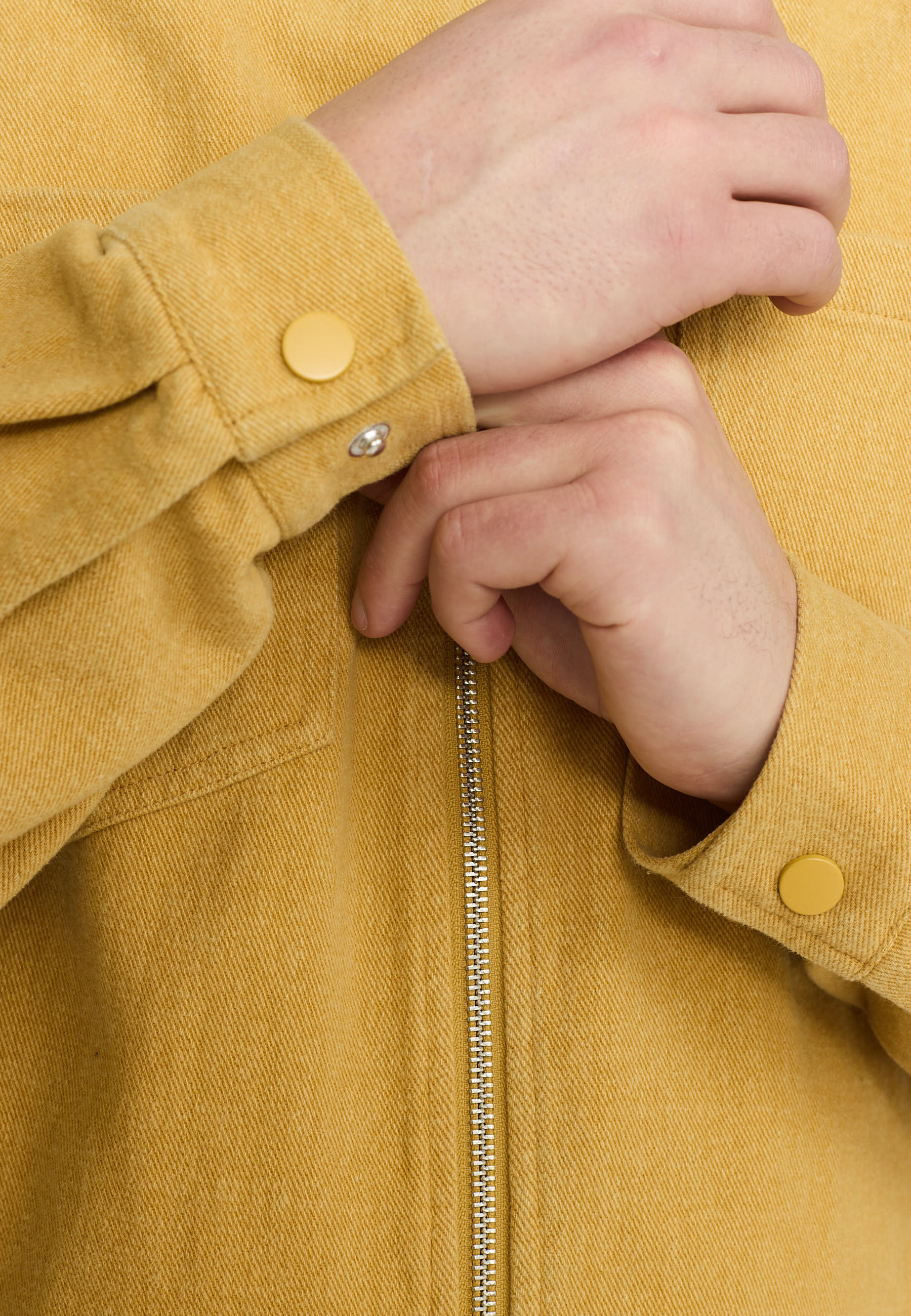 Revolution Overshirt w. Zipper Overshirts Yellow