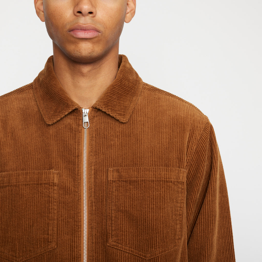 Revolution Overshirt w. Zipper Overshirts Brown