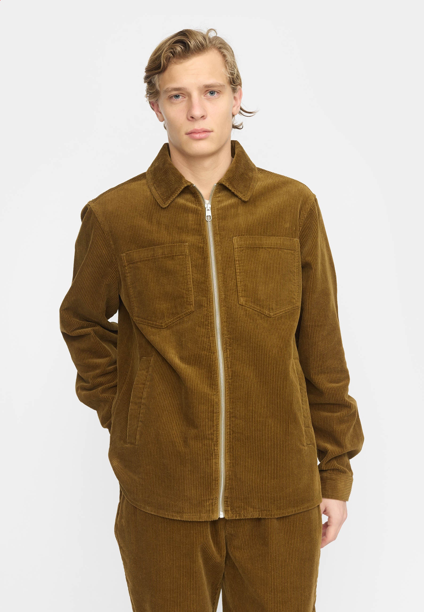 Revolution Overshirt w. Zipper Overshirts Dustbrown
