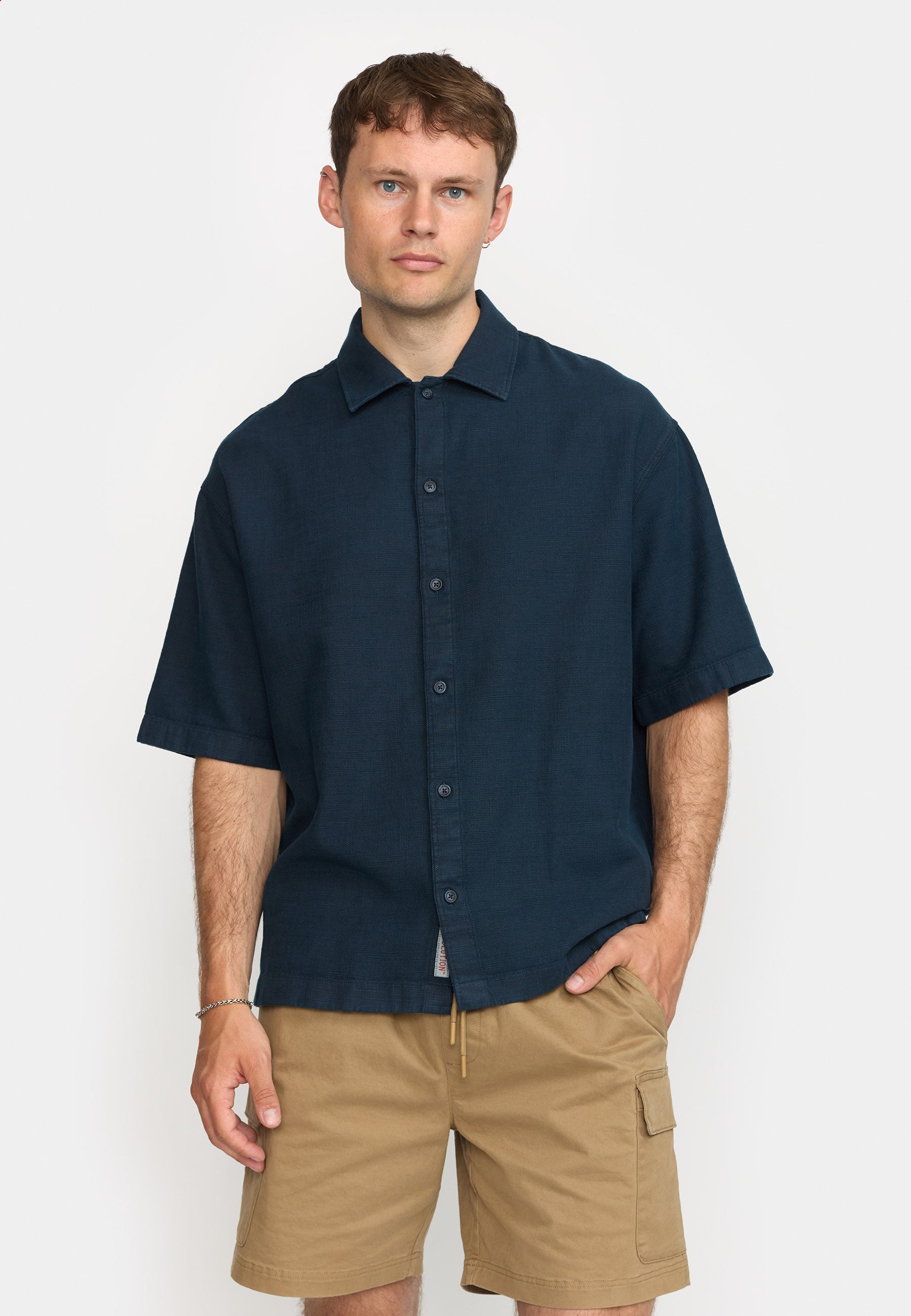 Oversize Short-sleeved Shirt / 3153 - Navy – Revolution.eu