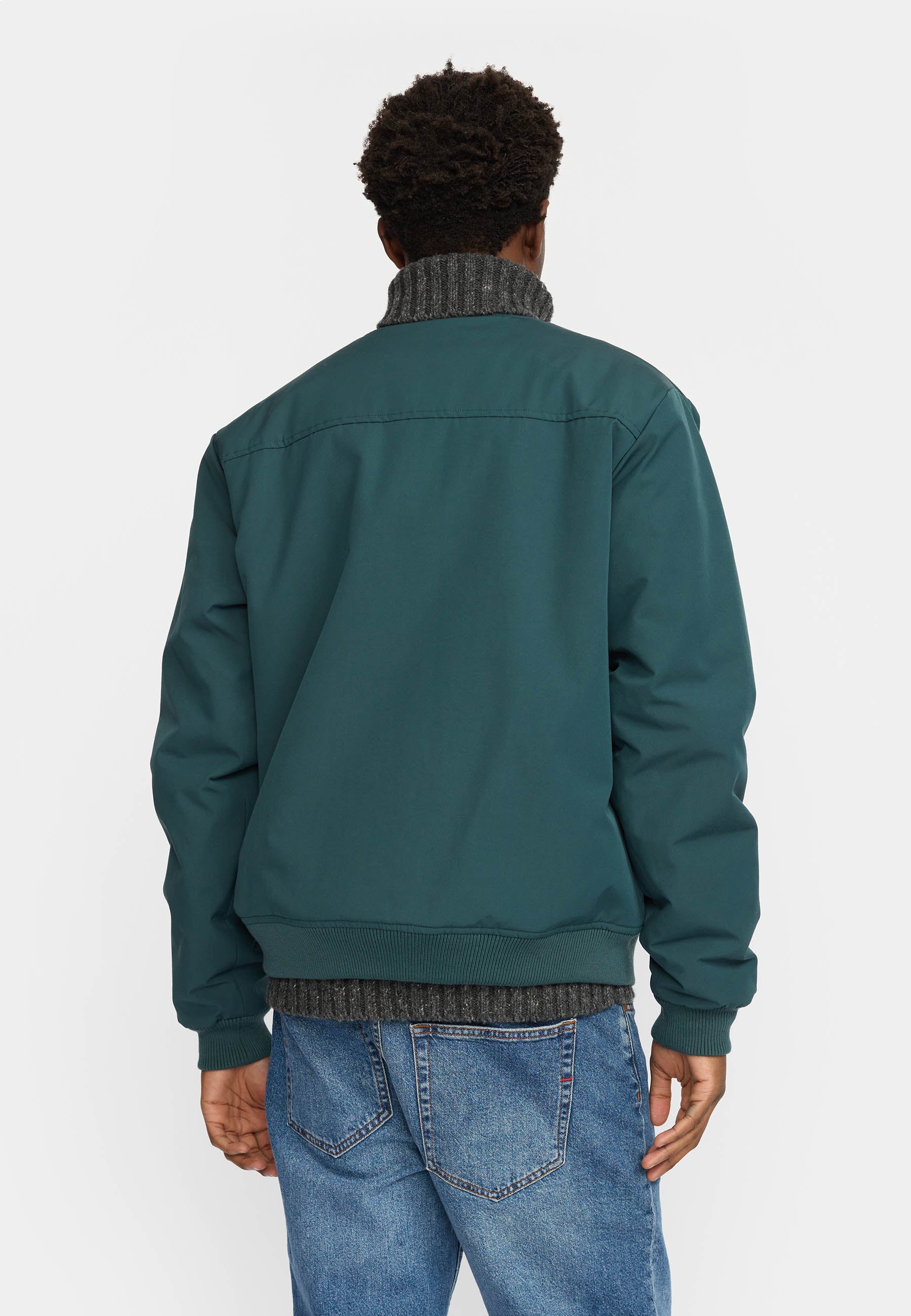 Revolution Padded Bomber Jacket Winter Outerwear Darkgreen
