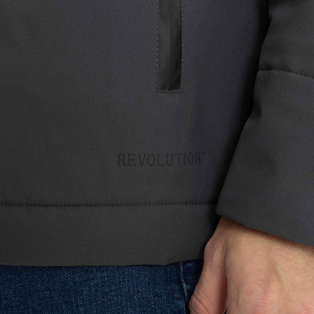 Revolution Padded City Jacket Winter Outerwear Darkgrey