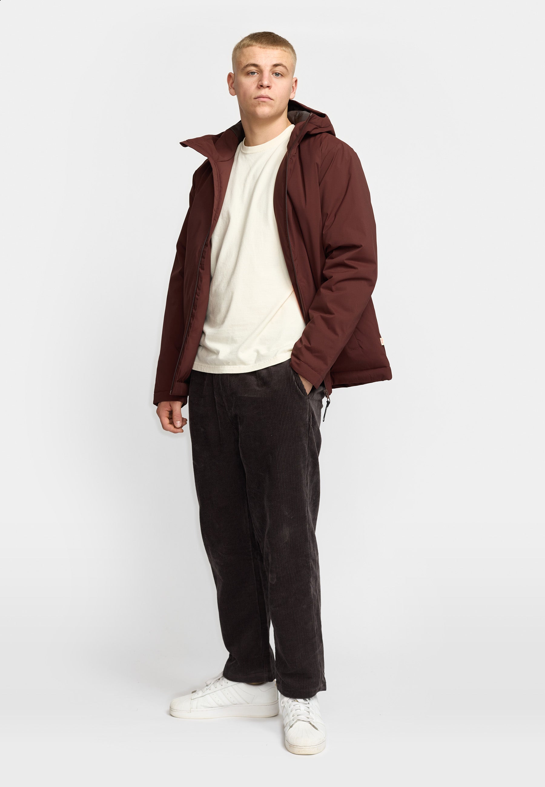 Revolution Padded City Jacket Winter Outerwear Burgundy