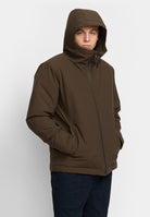 Revolution Padded City Jacket Winter Outerwear Darkbrown