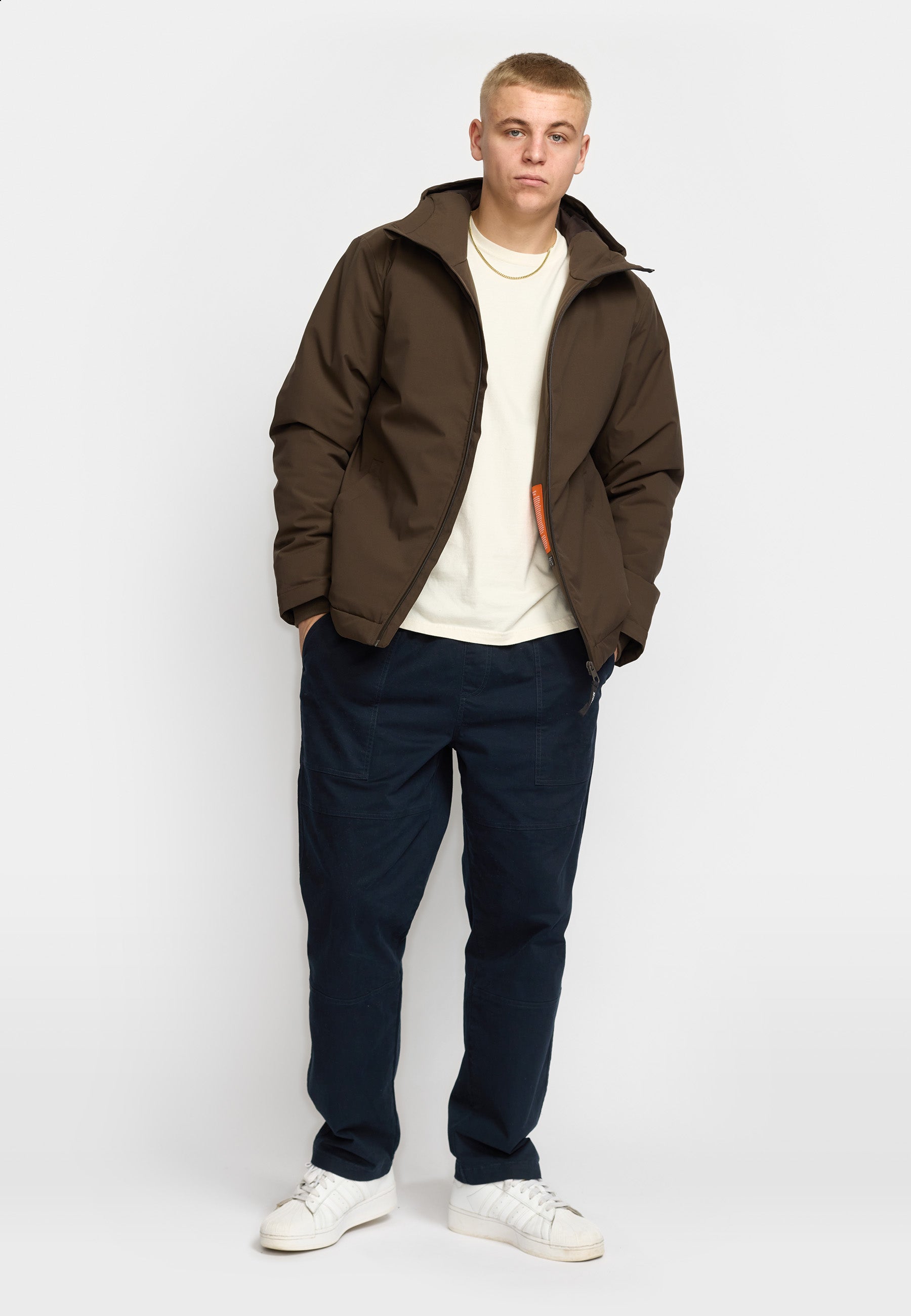 Revolution Padded City Jacket Winter Outerwear Darkbrown