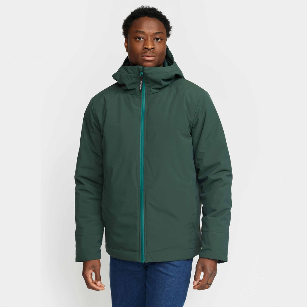 Revolution Padded City Jacket Winter Outerwear Darkgreen