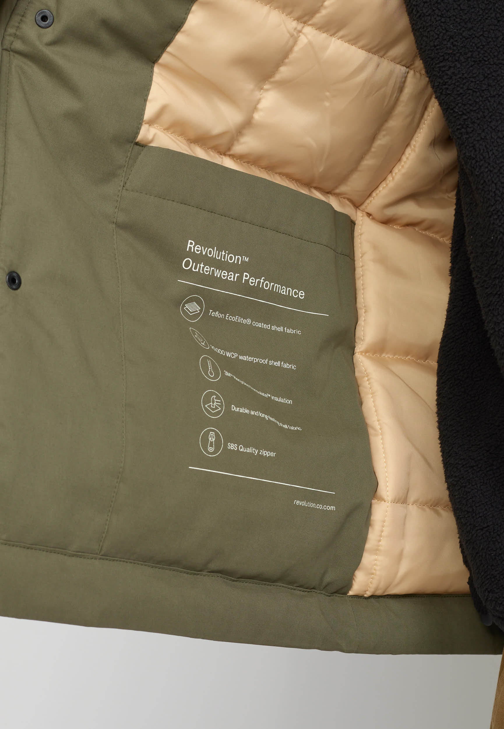 Revolution Padded City Jacket Winter Outerwear Army