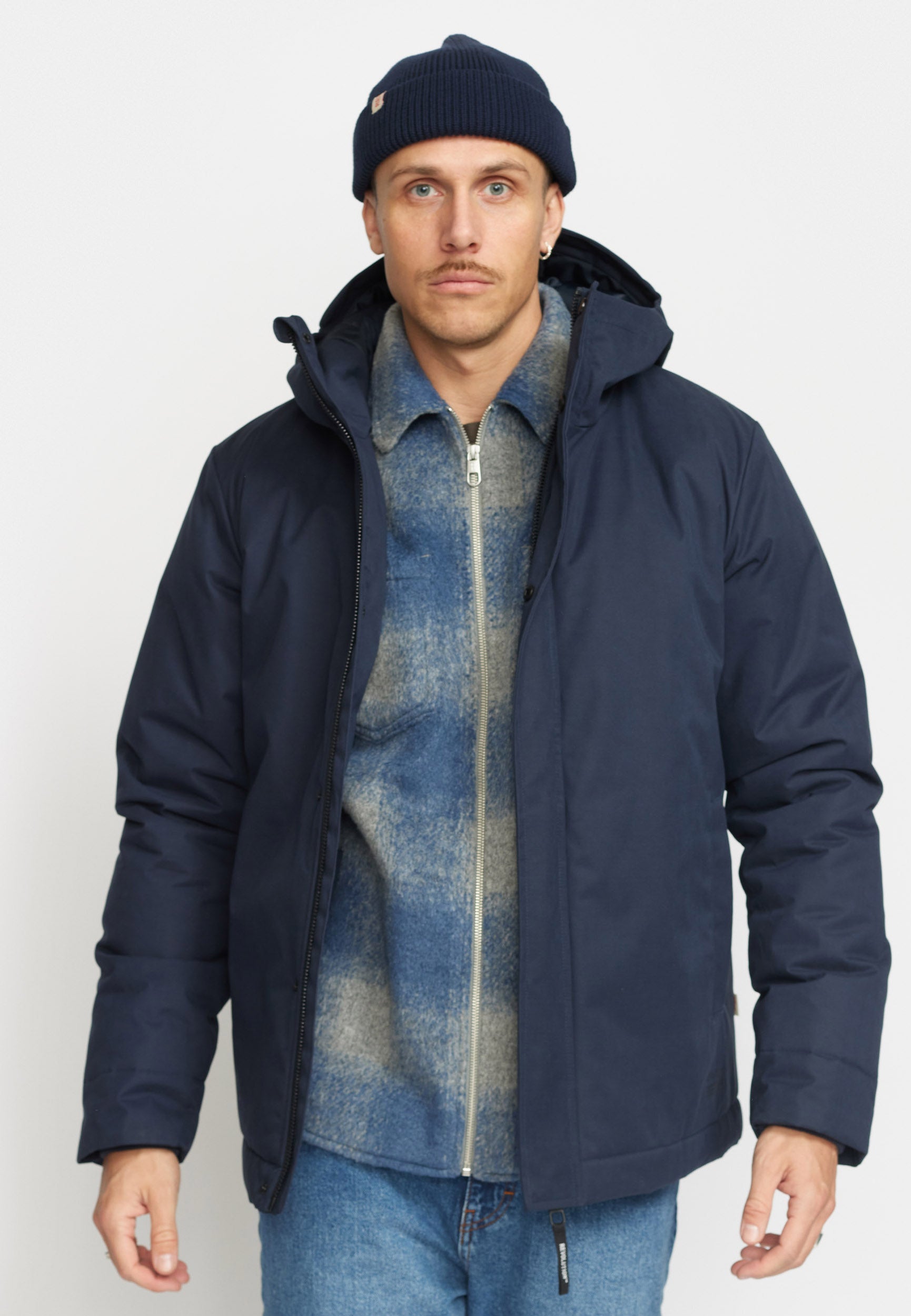 Revolution Padded City Jacket Winter Outerwear Navy