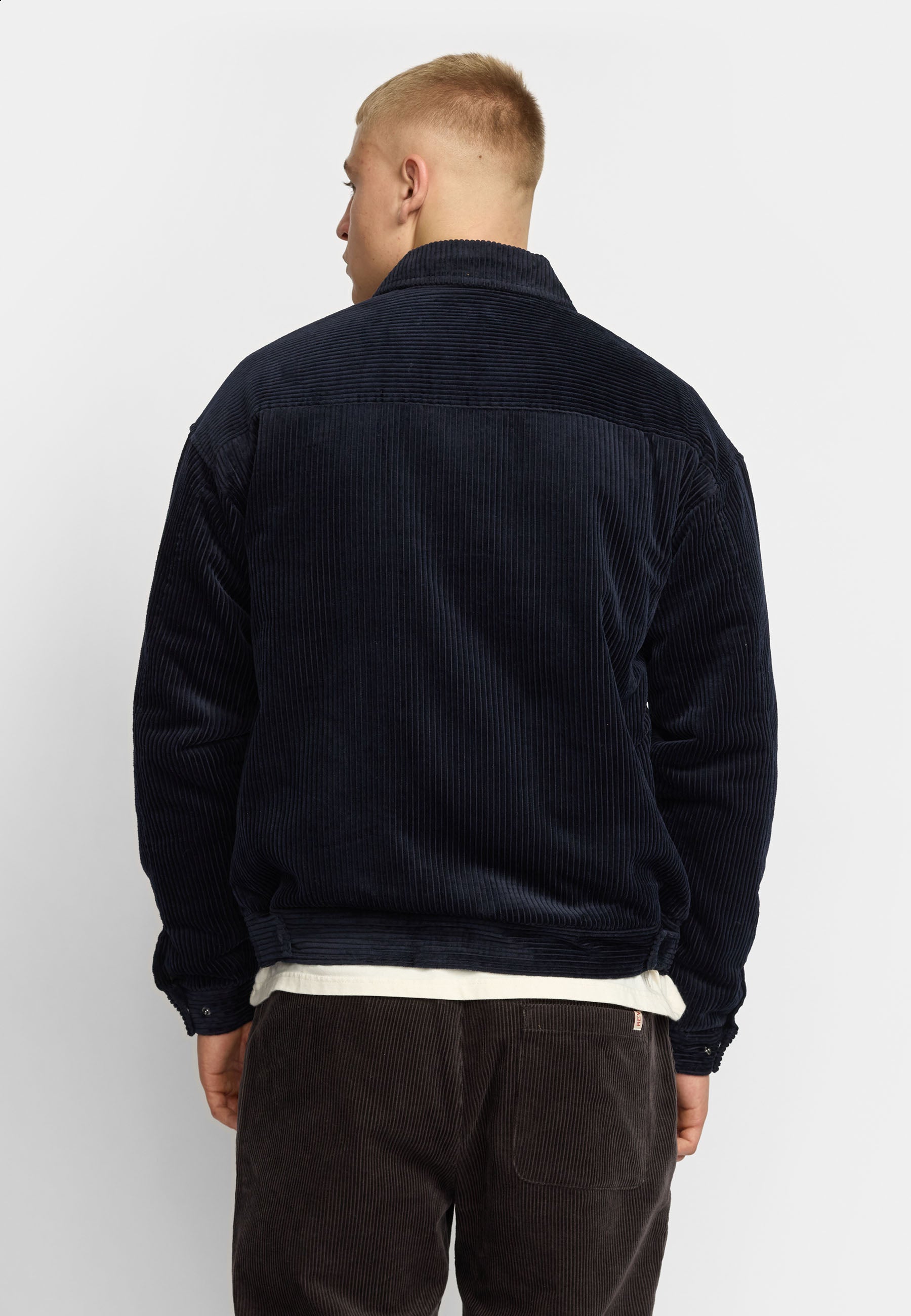 Revolution Padded Corduroy Jacket Winter Outerwear Darknavy