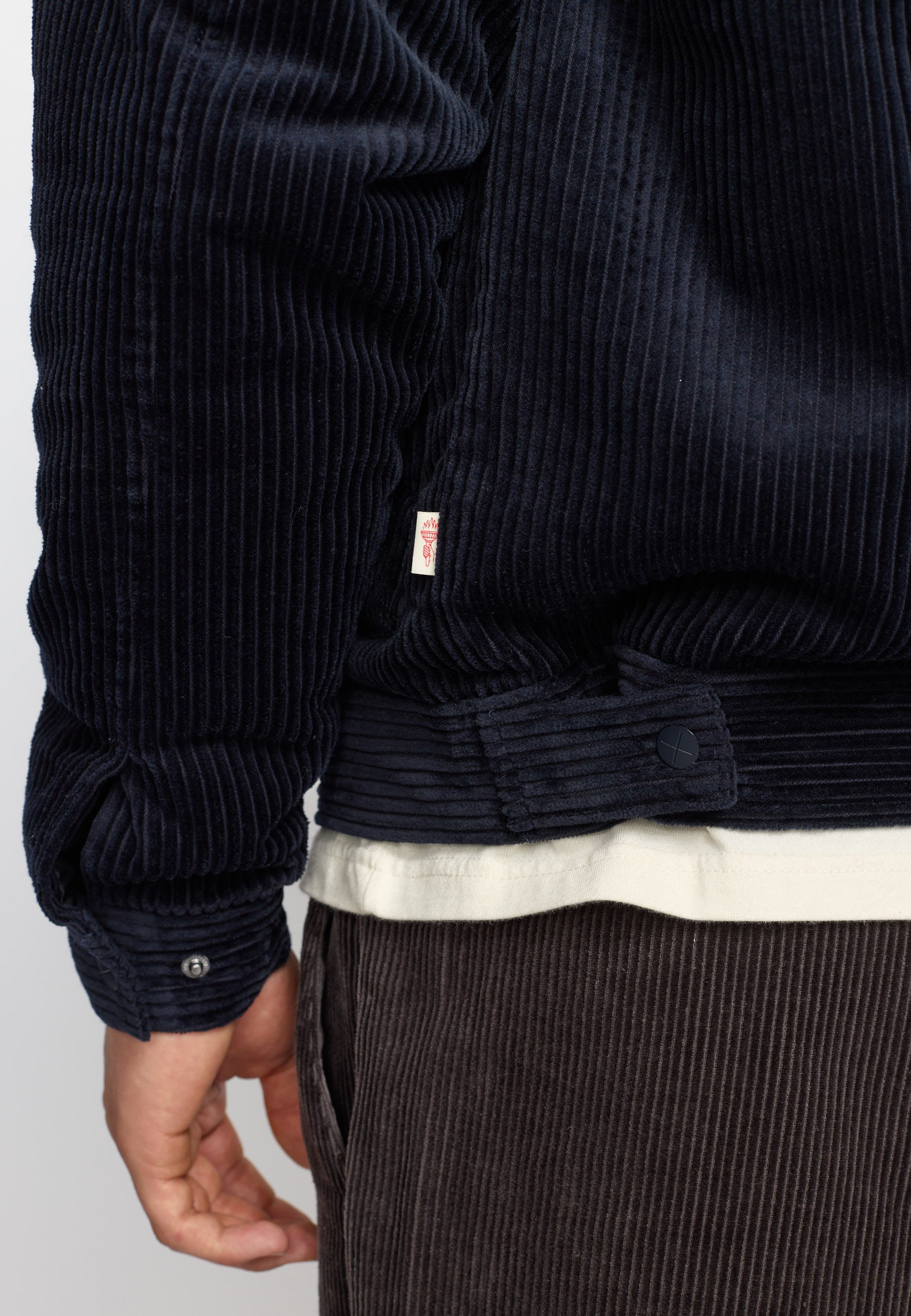 Revolution Padded Corduroy Jacket Winter Outerwear Darknavy