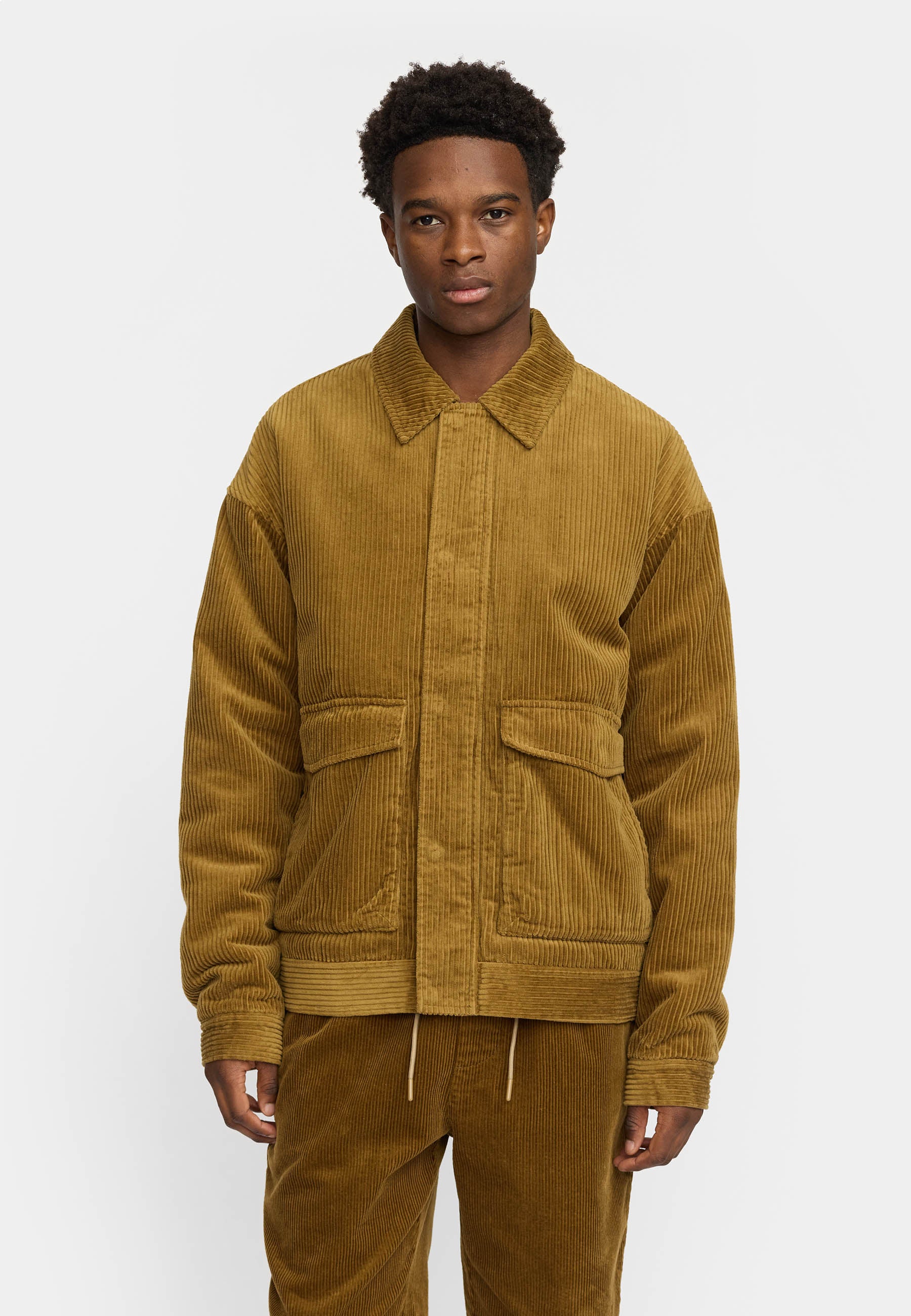 Revolution Padded Corduroy Jacket Winter Outerwear Dustbrown