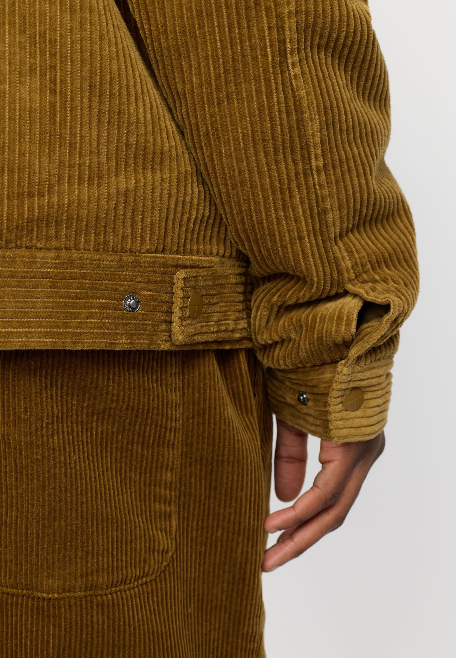 Revolution Padded Corduroy Jacket Winter Outerwear Dustbrown