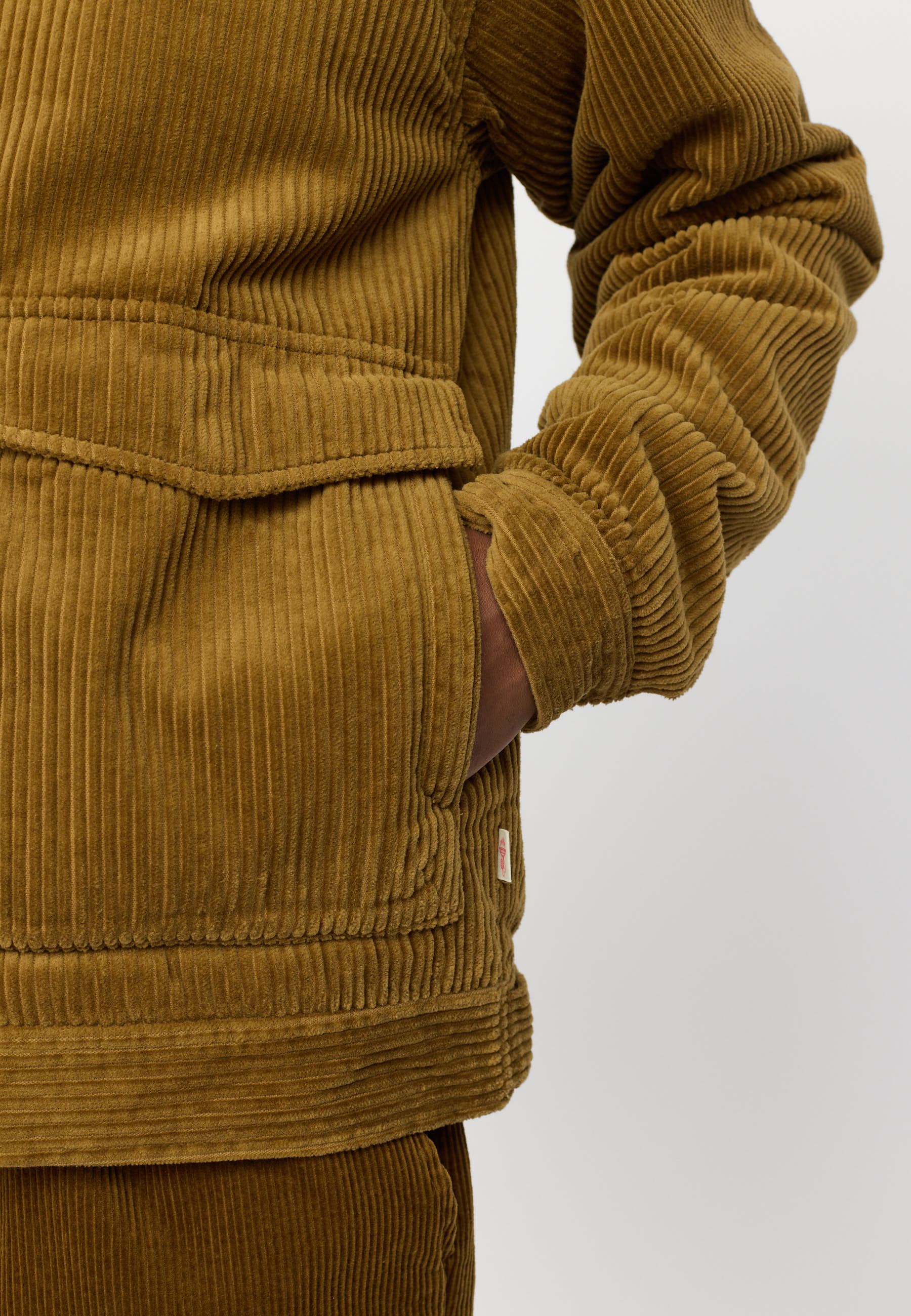 Revolution Padded Corduroy Jacket Winter Outerwear Dustbrown