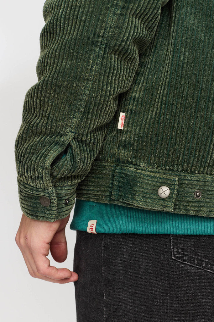 Revolution Padded Corduroy Jacket Winter Outerwear Green