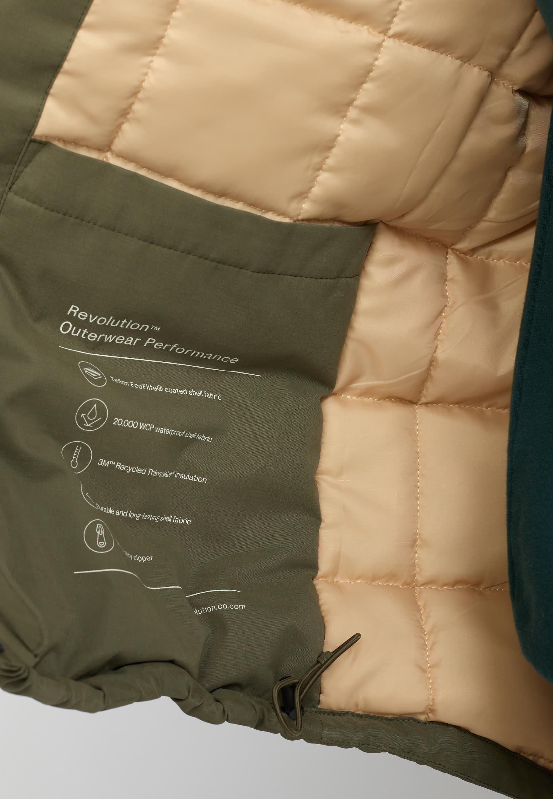 Revolution Padded Hiker Jacket Winter Outerwear Army