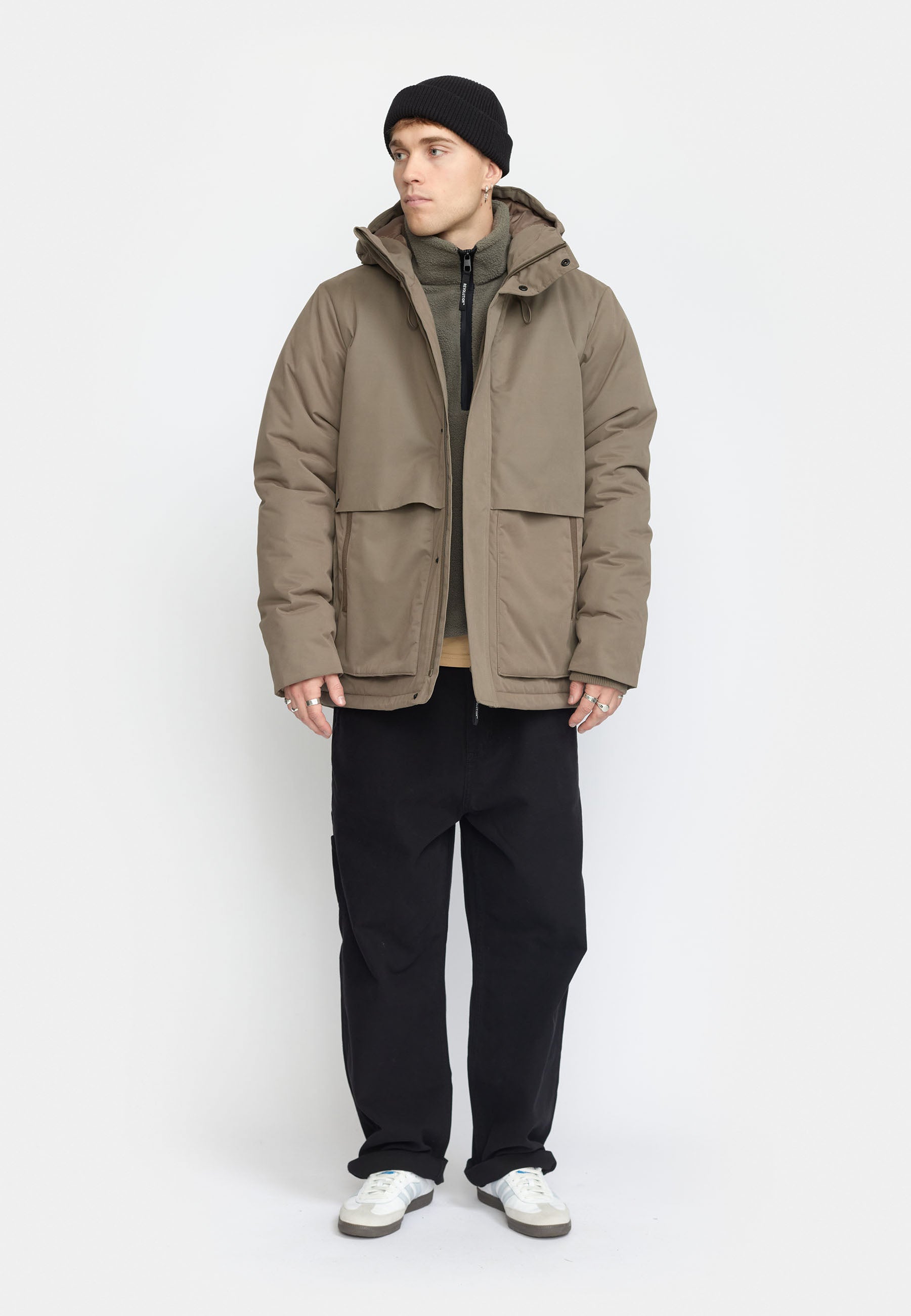 Revolution Padded Hiker Jacket Winter Outerwear Grey