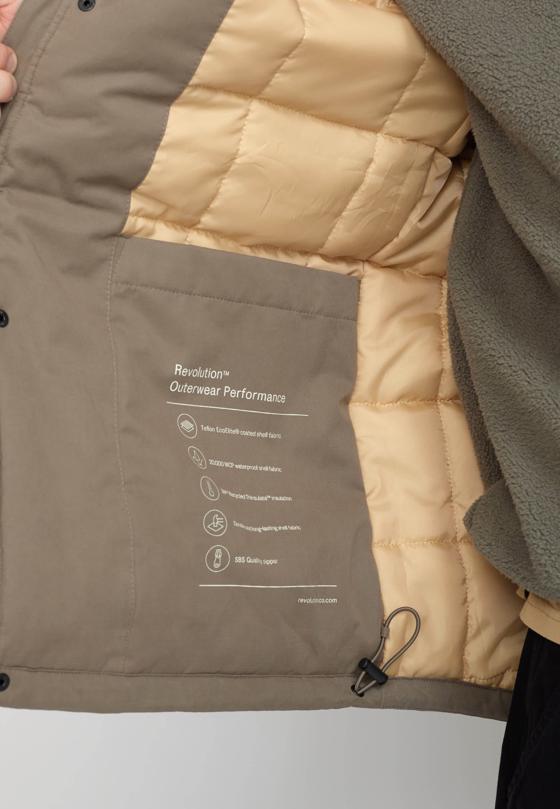 Revolution Padded Hiker Jacket Winter Outerwear Grey