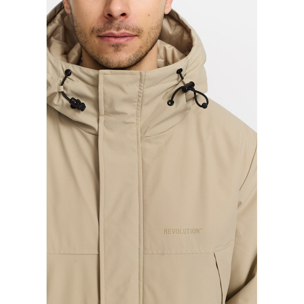 Revolution Padded Tech Jacket Winter Outerwear Beige