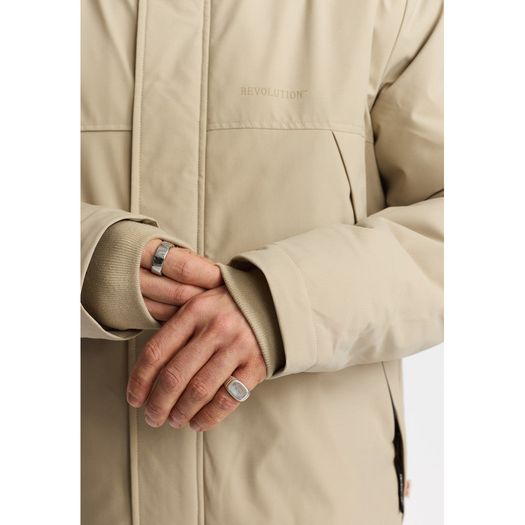 Revolution Padded Tech Jacket Winter Outerwear Beige
