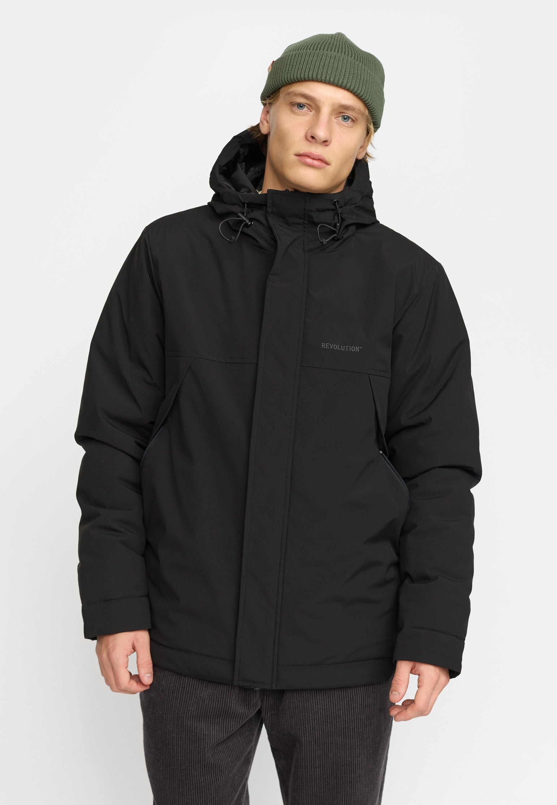 Revolution Padded Tech Jacket Winter Outerwear Black